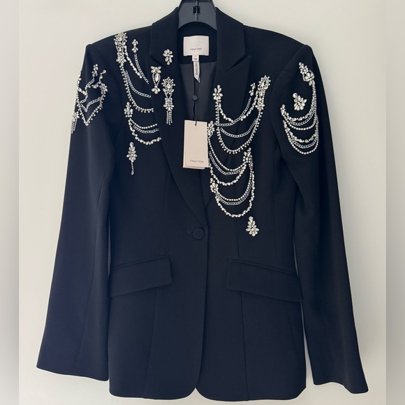 Cinq A Sept Cheyenne Rhinestone Chain Blazer - Picture 5 of 10